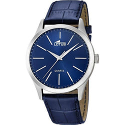 Montre Lotus Minimalist 15961/A en acier et cuir bleu