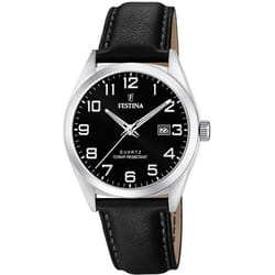 Montre Festina Classic acier F20446/3 cuir et acier