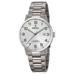 Montre homme Festina F20435/1 en titane argenté.