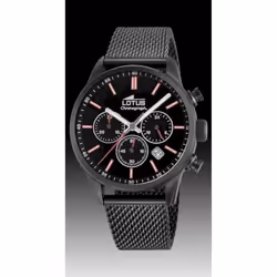 Montre LOTUS CHRONO 18700/1 acier homme noir