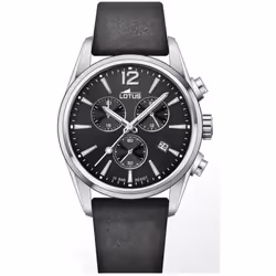 montre homme acier et cuir Lotus Chrono 18691/3