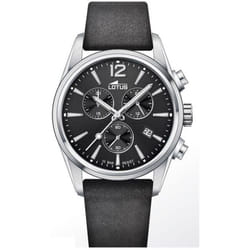 montre homme acier et cuir Lotus Chrono 18691/3