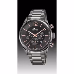 Montre Lotus Chrono 18686/5 acier homme noir