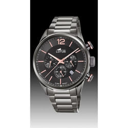 Montre Lotus Chrono 18686/5 acier homme noir