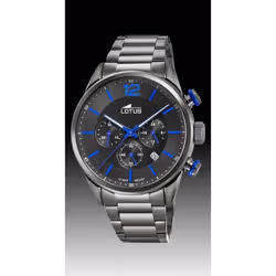 montre homme Lotus Chrono 18686/3 acier bleu