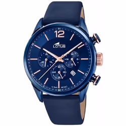 Montre LOTUS CHRONO 18681/2 cuir bleu homme