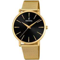 Montre Femme - Festina - 20476 - Boîtier Acier Inoxydable Or - Cadran Noir - Style Chic