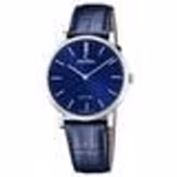 Montre homme - Festina - F200123 - Quartz - Cuir - Analogique - Bleu/Argent