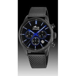 Lotus Chrono 18700/3 montre homme acier noir