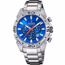 Montre vélo Festina Chrono F20543/2 acier bleu