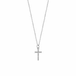 Collier Lotus Silver Croix - Lotus - Collier - Argent - Blanc - Femme