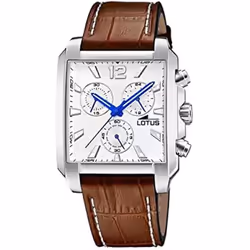 montre homme acier et cuir Lotus Chrono 18851/1