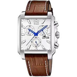 montre homme acier et cuir Lotus Chrono 18851/1