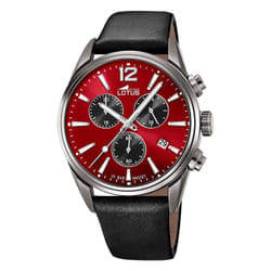 montre homme acier et cuir Lotus Chrono 18683/5