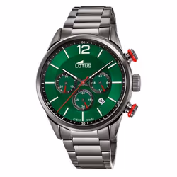 Montre Lotus Chrono 18686/4 acier homme vert