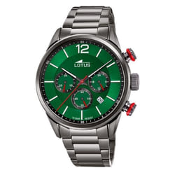 Montre Lotus Chrono 18686/4 acier homme vert