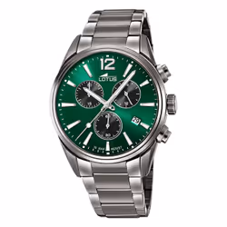 Montre Lotus Chrono 18682/4 homme acier vert