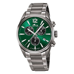 Montre Lotus Chrono 18682/4 homme acier vert