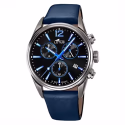 montre homme Lotus Chrono 18683/6 acier et cuir