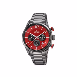 Montre Lotus Chrono 18686/5 acier homme rouge
