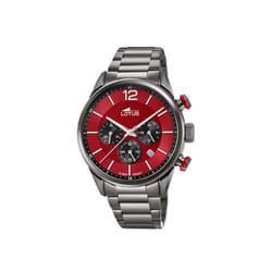 Montre Lotus Chrono 18686/5 acier homme rouge
