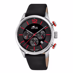 Montre Lotus Chrono 18689/6 acier et cuir bicolore