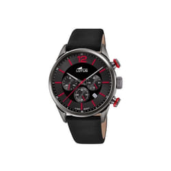 Montre Lotus Chrono 18687/6 acier et cuir noir