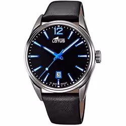 montre homme acier et cuir Lotus Chrono 18685/6