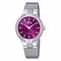 Montre - Lotus - Femme - Bracelet Milanais Acier - Cadran Prune - Etanche 3 ATM