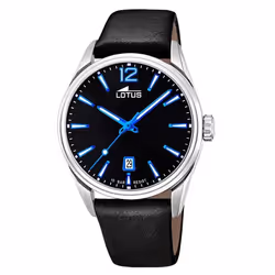 montre homme acier et cuir Lotus Chrono 18693/6