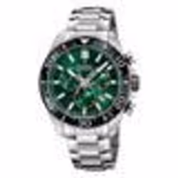 Montre Chronographe - FESTINA - F20042/3 - Acier Inoxydable Argenté - Cadran Vert - Étanchéité 10 Atm