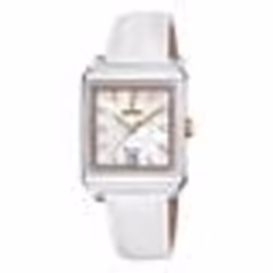 Montre Festina F20682/1 pour Femme - Boîtier en Acier Inoxydable Gris - Bracelet en Cuir Blanc