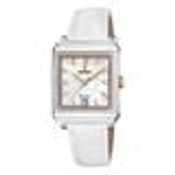 Montre Festina F20682/1 pour Femme - Boîtier en Acier Inoxydable Gris - Bracelet en Cuir Blanc