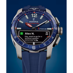 Festina Connected D Montre bracelet Mâle Bleu, Argent Argent - Vue supplémentaire 4