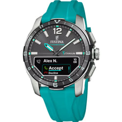 Festina Connected D Montre bracelet Mâle Noir, Argent Bleu