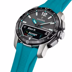 Festina Connected D Montre bracelet Mâle Noir, Argent Bleu