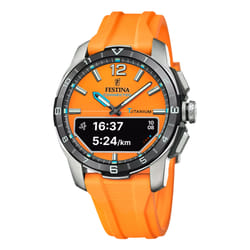 Festina Connected D Montre bracelet Mâle Argent Orange