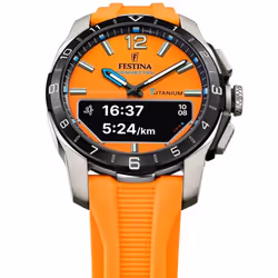 Festina Connected D Montre bracelet Mâle Argent Orange