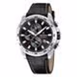 Montre - FESTINA - Montre Festina chrono cuir noir - Cuir - Étanchéité 10 Atm - Quartz