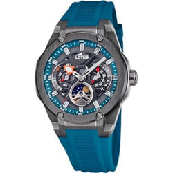 LOTUS Montre Homme 18946/2 Vortex Boîtier en acier inoxydable 316l Noir Bracelet en caoutchouc bleu bleu