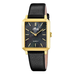 Montre femme bracelet acier - Lotus - Montre femme Lotus rectangulaire cuir noir