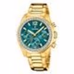 Montre femme - FESTINA - F20609/6 - Acier inoxydable doré - Cadran vert - Étanchéité 10 ATM