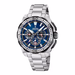Montre - Festina - Chrono Bike - Acier inoxydable - Étanche 20 ATM - Cadran bleu dynamique