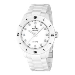 Montre femme bracelet acier - Festina - Montre femme Festina céramique blanche