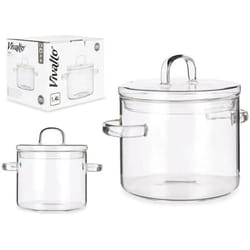 DAM POT BOROSILICATE  1400ML 14,5x20x15,8 Cm. Couleur transparente