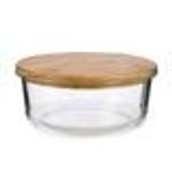 BOÎTE À LUNCH EN BOROSILICATE HERMÉTIQUE COUVERCLE EN BAMBOU. 950ML.