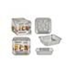 ENSEMBLE 6 PLATEAUX EN ALUMINIUM CARRES