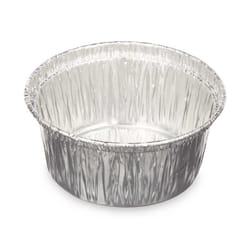 DAM  SET 10 MOULES À FLAN RONDS EN ALUMINIUM 8,5x8,5x8 Cm. Couleur argent