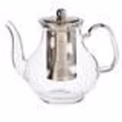 THÉIÈRE CLASSIQUE EN VERRE GRAND MODÈLE EN ACIER. 1100ml