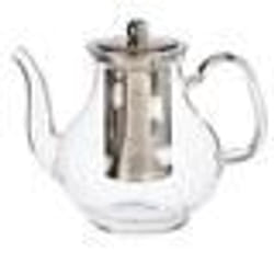 THÉIÈRE CLASSIQUE EN VERRE GRAND MODÈLE EN ACIER. 1100ml